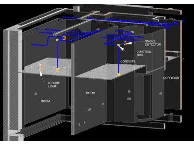 CASE STUDY : 3D FIRE ALARM DETAILING FOR A HOTEL
